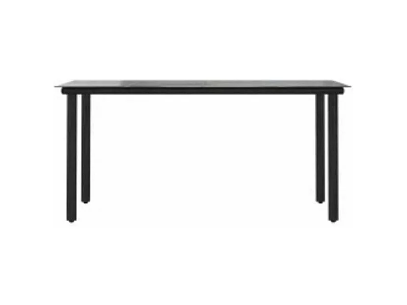 Ensemble à manger jardin coussins 7pcs marron poly rotin verre