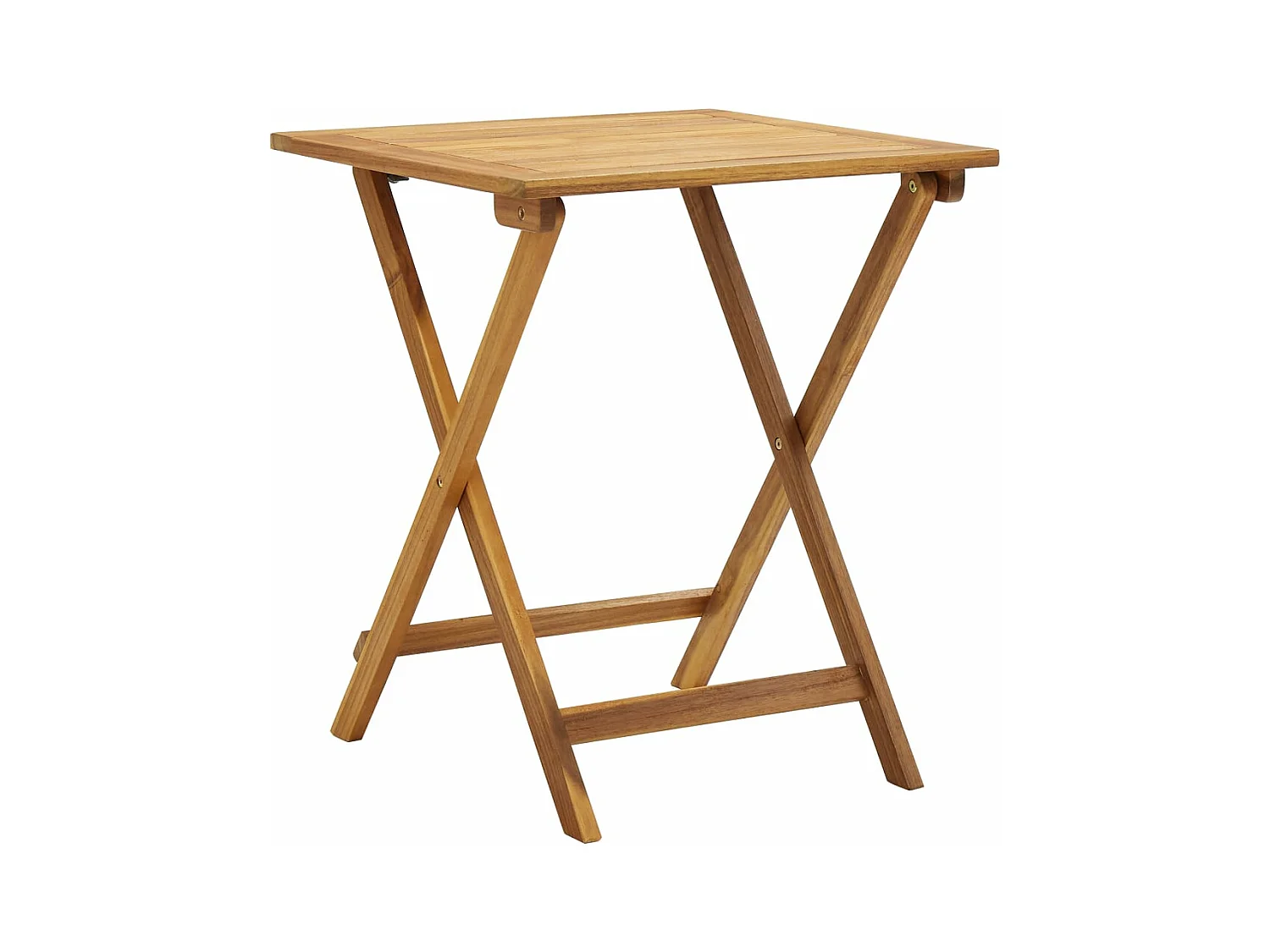 Meuble de bistro pliable 3 pcs et coussins Bois d'acacia solide