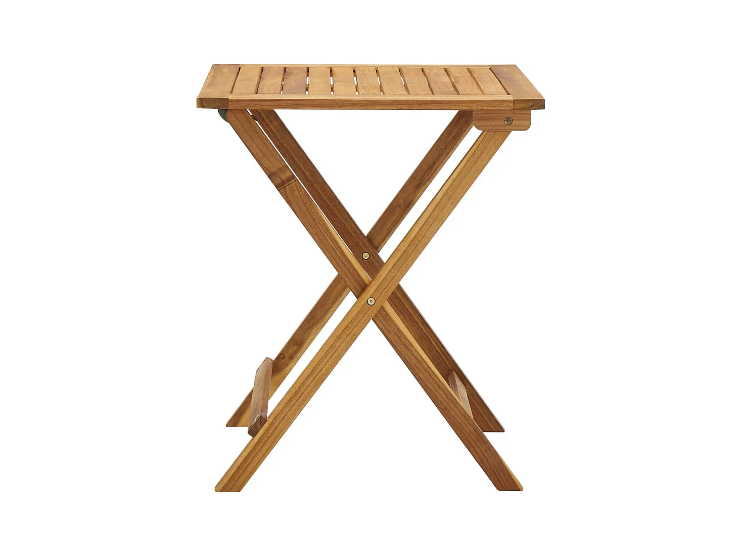 Meuble de bistro pliable 3 pcs et coussins Bois d'acacia solide