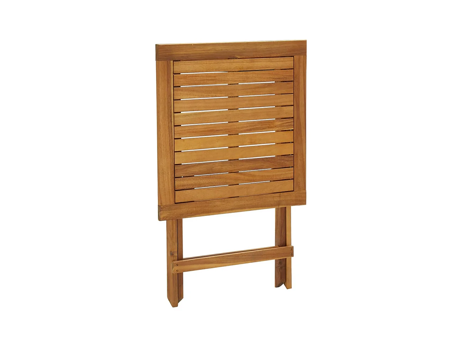 Meuble de bistro pliable 3 pcs et coussins Bois d'acacia solide