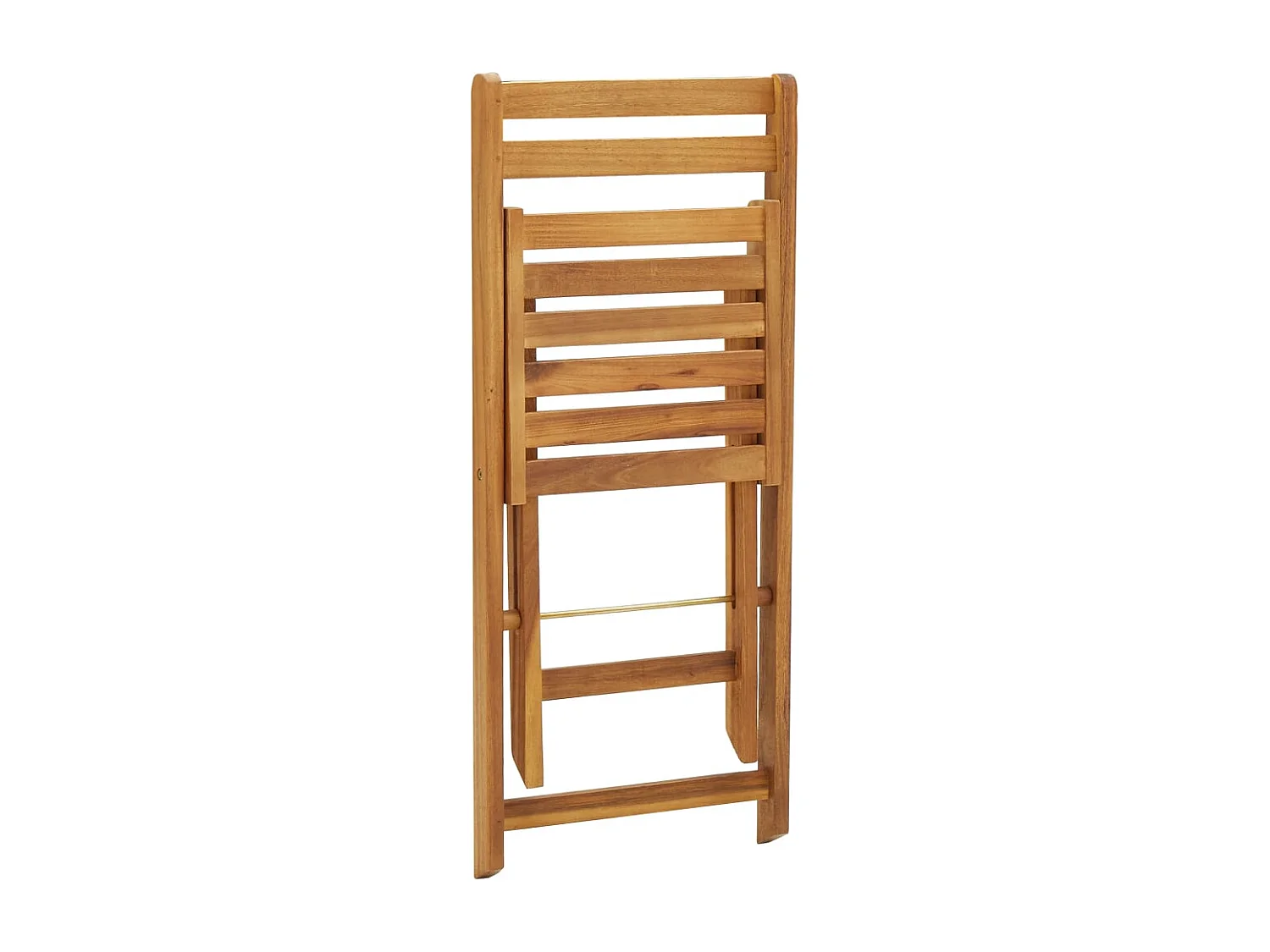 Meuble de bistro pliable 3 pcs et coussins Bois d'acacia solide