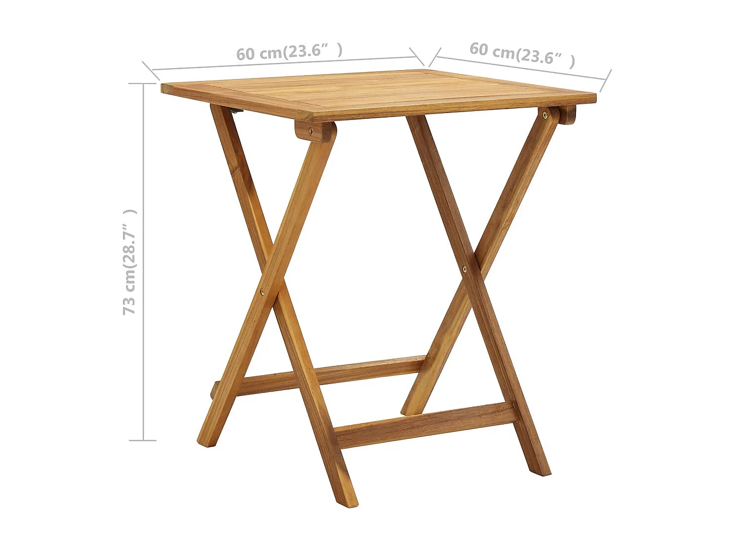 Meuble de bistro pliable 3 pcs et coussins Bois d'acacia solide