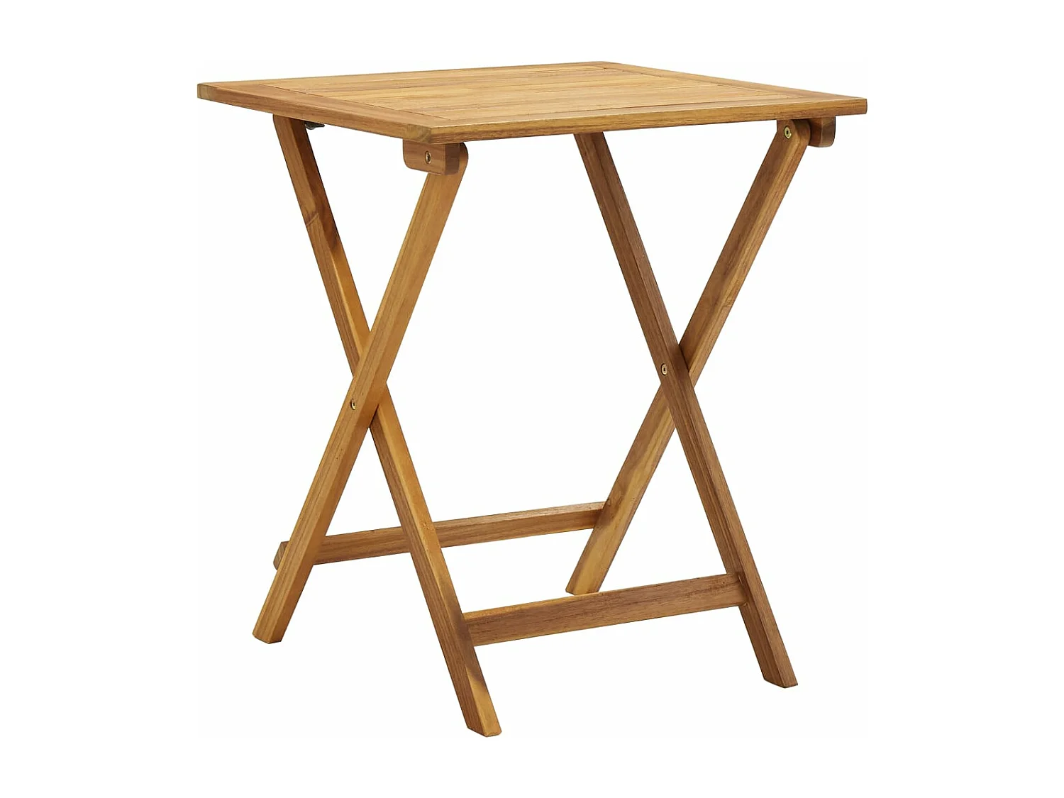 Meuble de bistro pliable 3 pcs et coussins Bois d'acacia solide