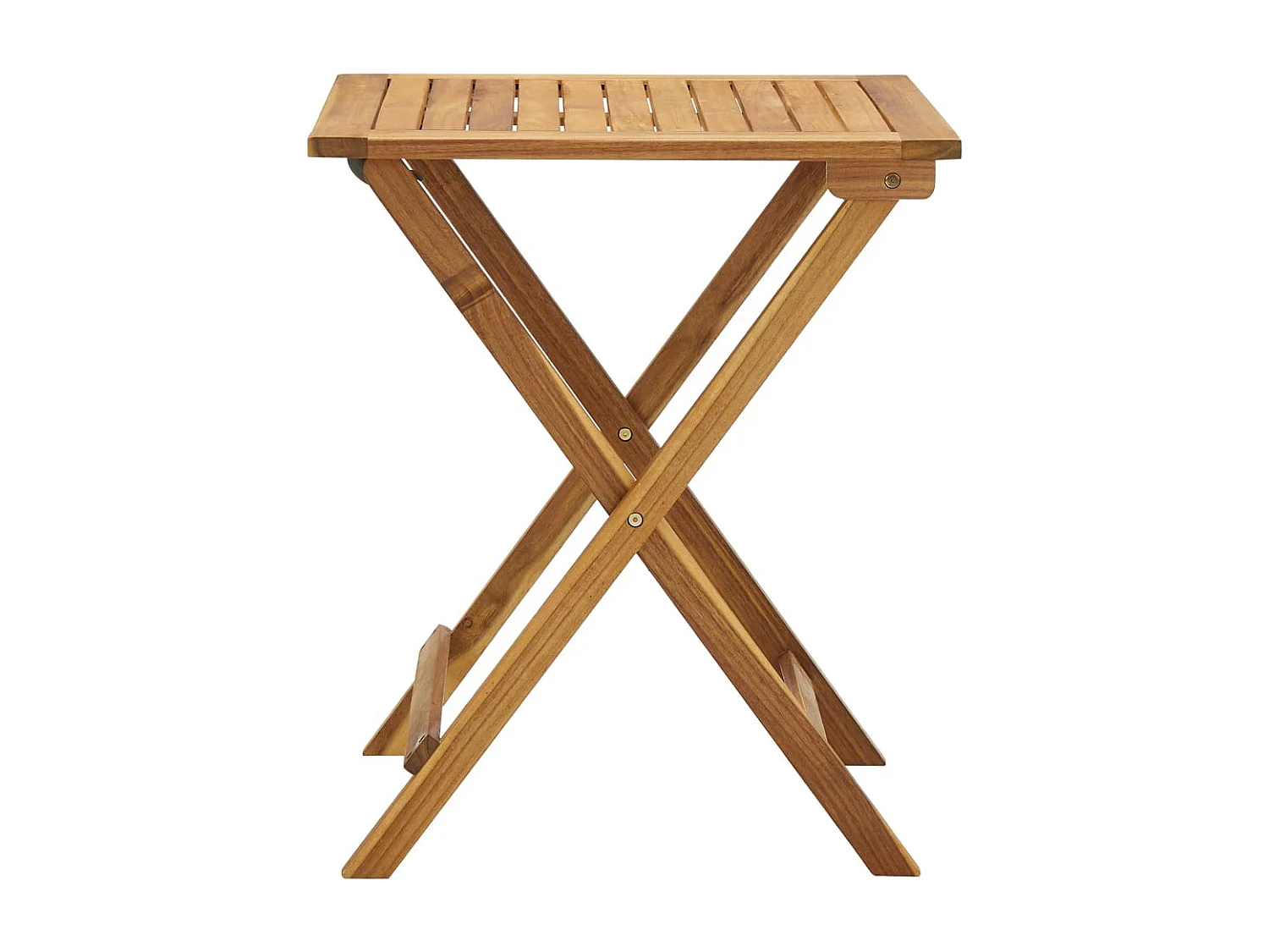 Meuble de bistro pliable 3 pcs et coussins Bois d'acacia solide