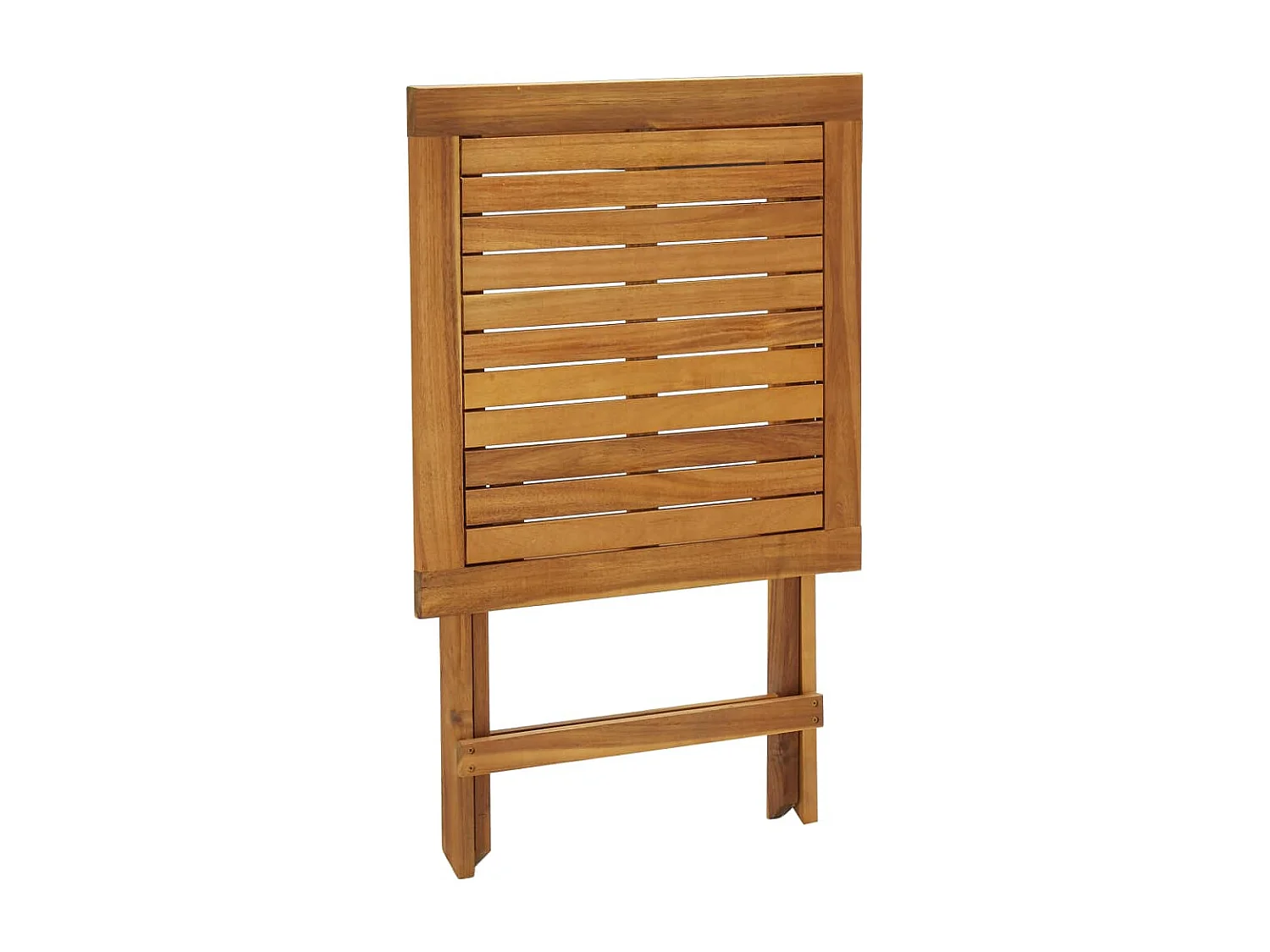 Meuble de bistro pliable 3 pcs et coussins Bois d'acacia solide