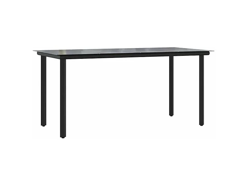 Ensemble à manger jardin coussins 7pcs marron poly rotin verre