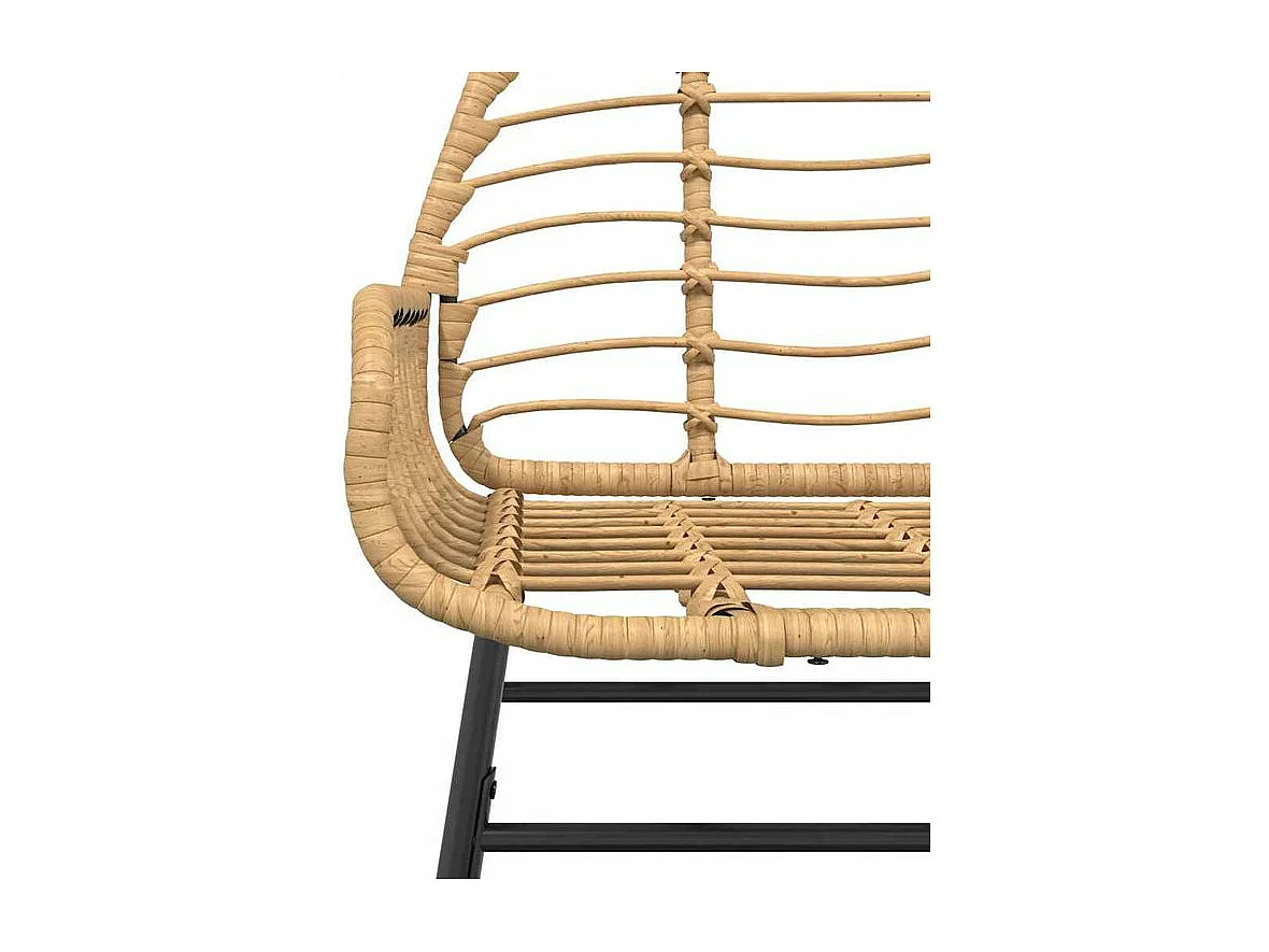 Ensemble à manger de jardin 3pcs marron résine tressée verre