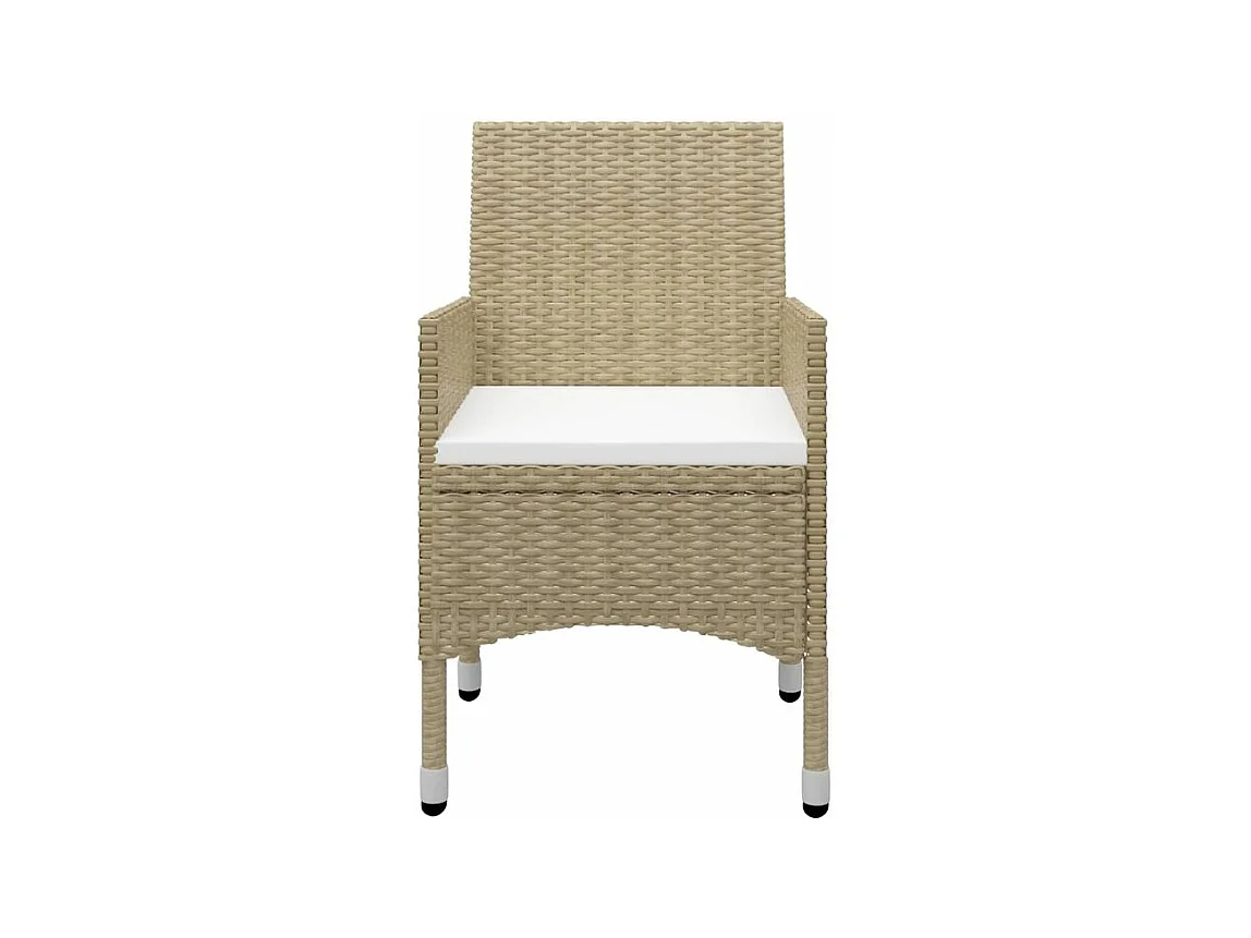 Ensemble de salle à manger de jardin 11 pcs Beige