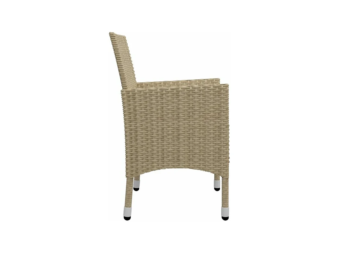 Ensemble de salle à manger de jardin 11 pcs Beige