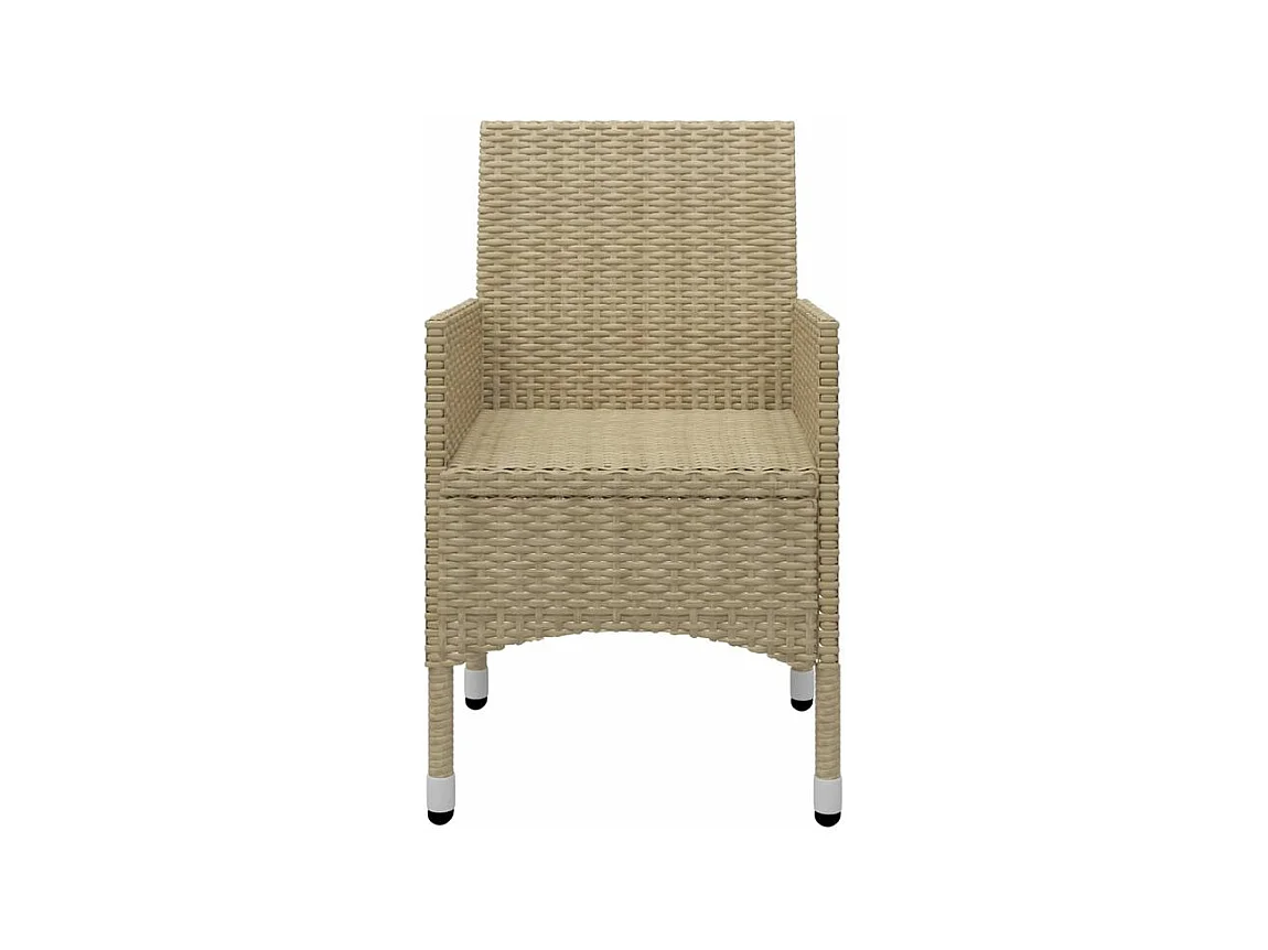 Ensemble de salle à manger de jardin 11 pcs Beige