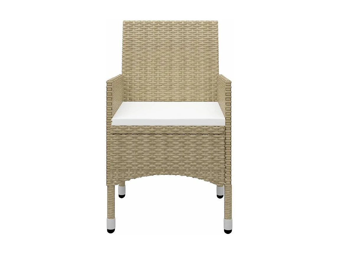 Ensemble de salle à manger de jardin 11 pcs Beige