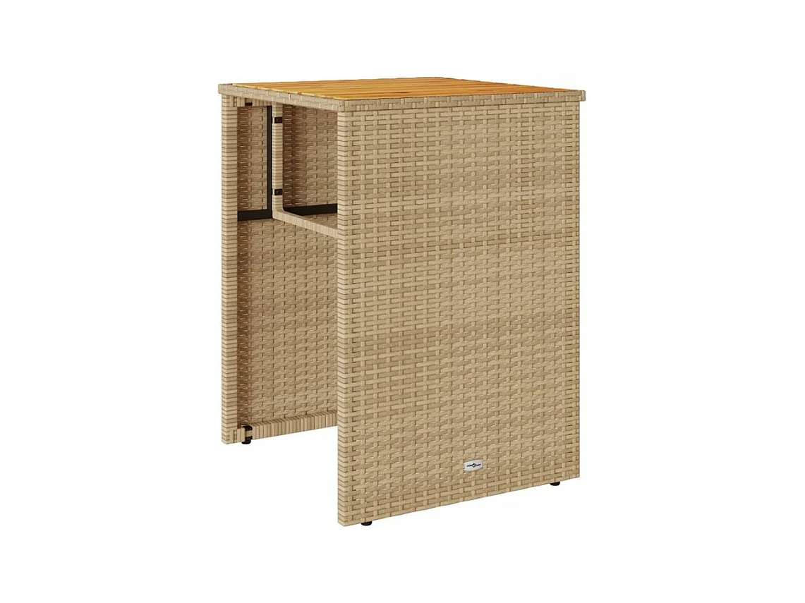 Ensemble de bistro 3 pcs avec coussins beige résine tressée