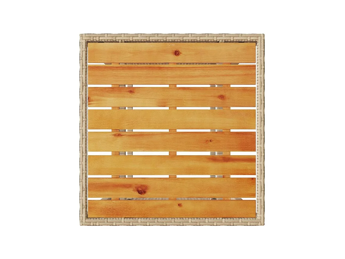 Ensemble de bistro 3 pcs avec coussins beige résine tressée