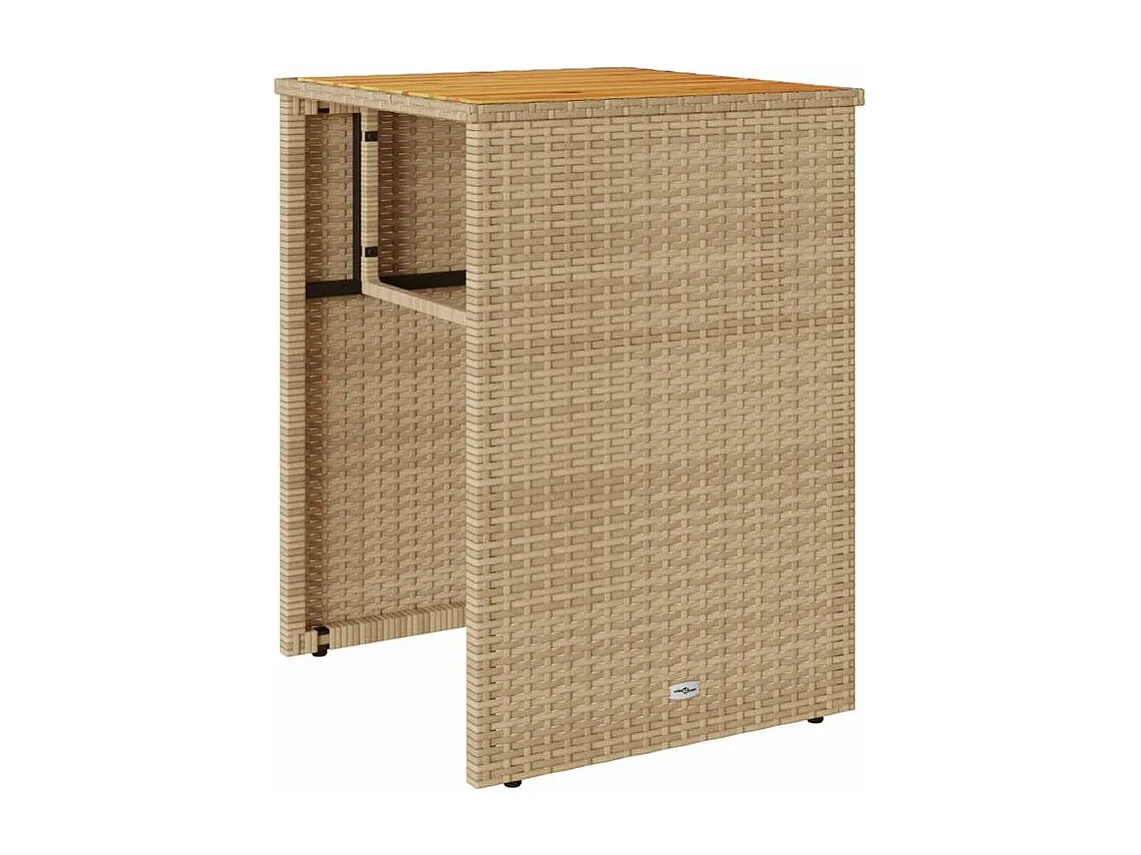 Ensemble de bistro 3 pcs avec coussins beige résine tressée