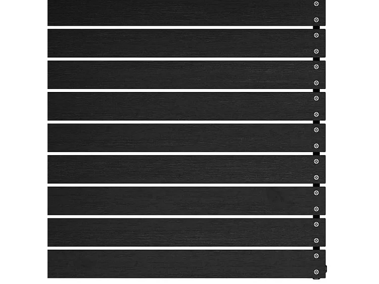 Canapés centraux de jardin 3 pcs Noir Bois de pin massif