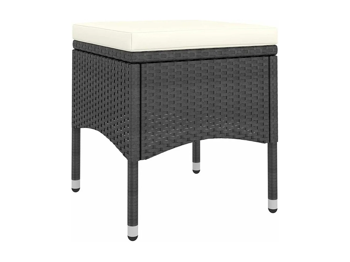 Ensemble de bistro de jardin 5 pcs poly rotin et verre trempé