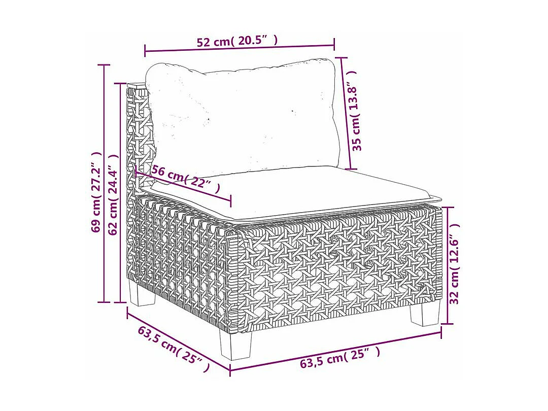 Salon de jardin avec coussins 9 pcs beige résine tressée