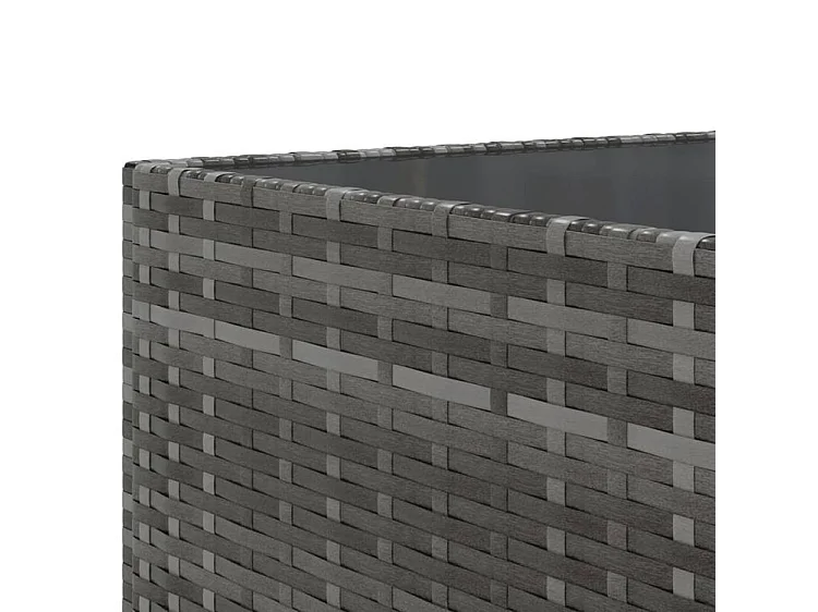 Salon de jardin 8 pcs avec coussins Gris Résine tressée