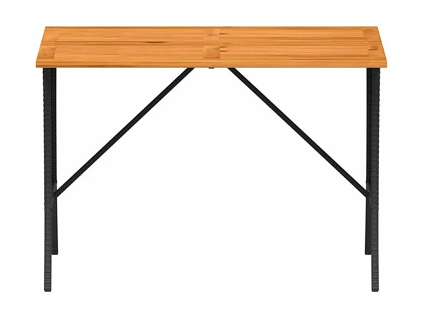 Salon de jardin 3 pcs avec coussins noir résine tressée