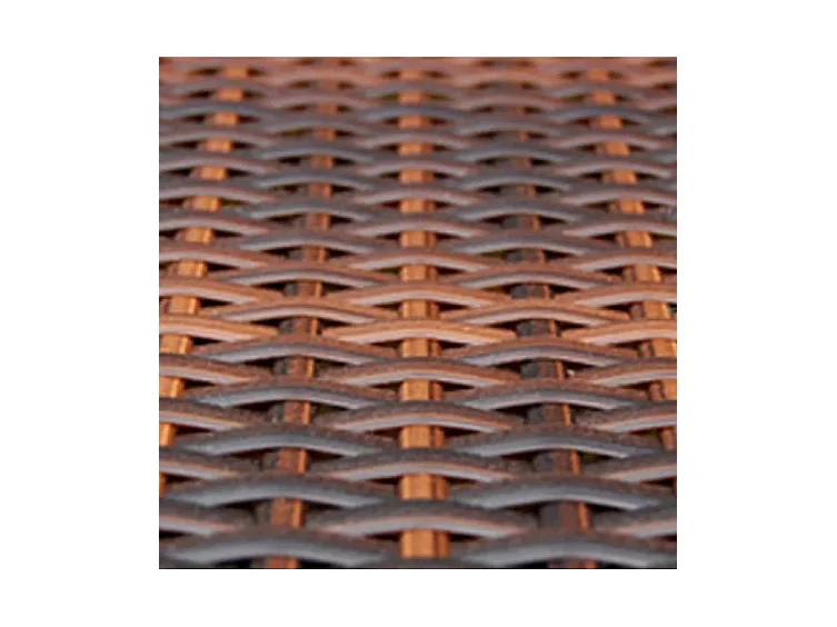 Salon de jardin 12 pièces résine tressée marron coussins blanc Kim