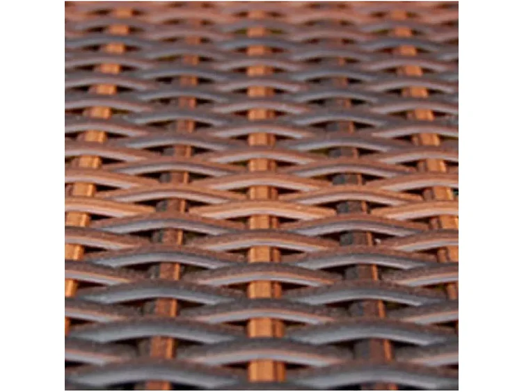 Salon de jardin 12 pièces résine tressée marron coussins blanc Kim