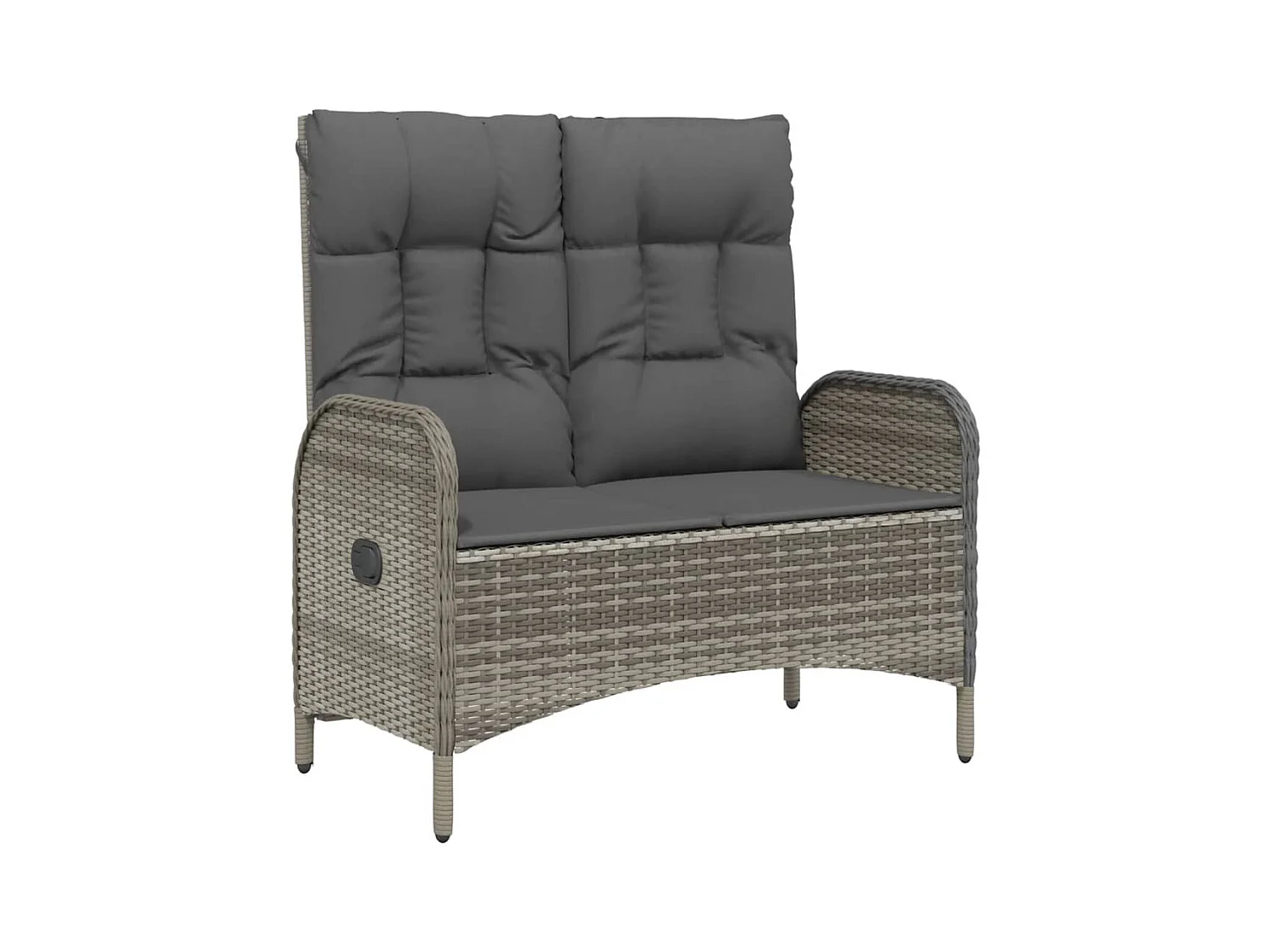 Ensemble à manger jardin 4pcs et coussins Gris Résine tressée