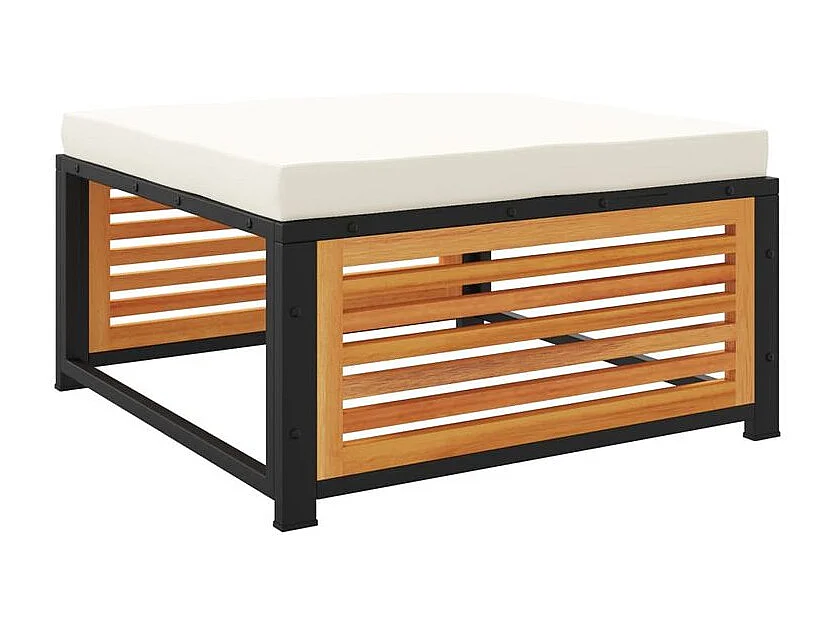 Salon de jardin avec coussins 12 pcs bois massif d'acacia