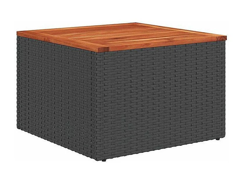 Salon de jardin 6 pcs avec coussins noir résine tressée