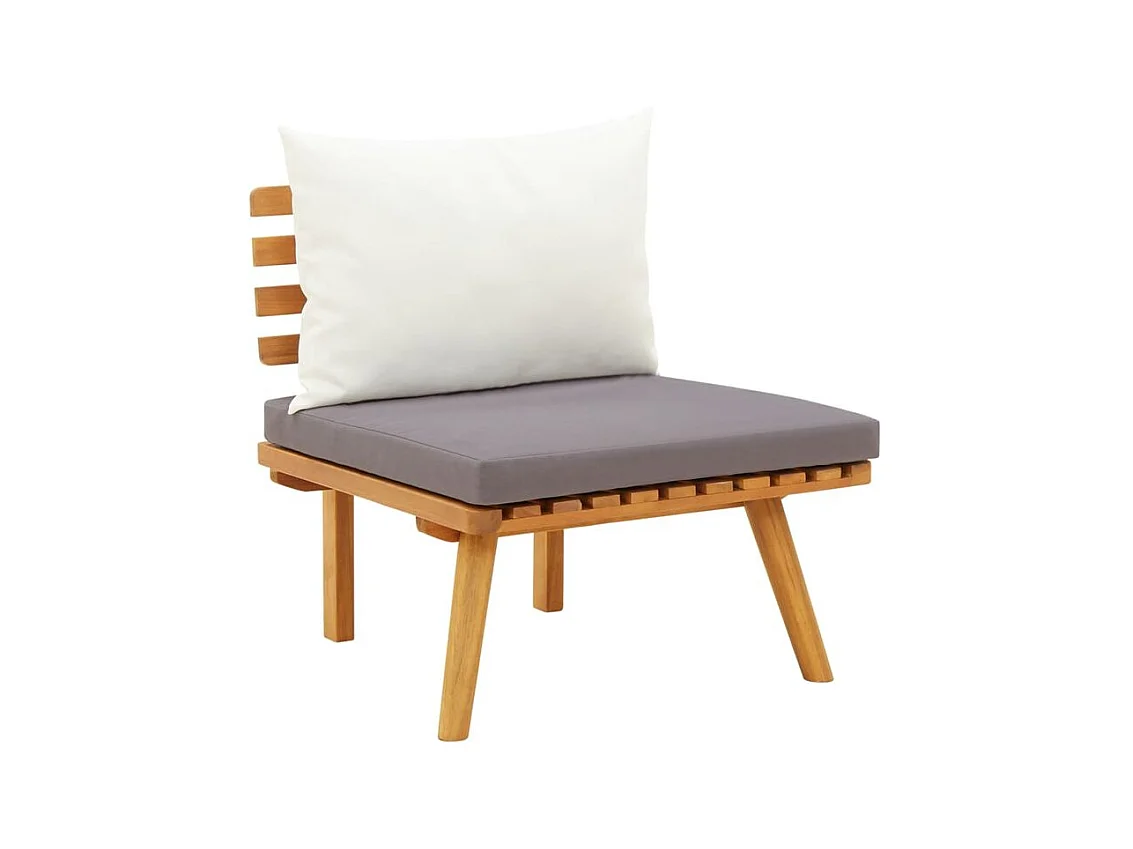 Salon de jardin 11 pcs avec coussins Bois d'acacia solide