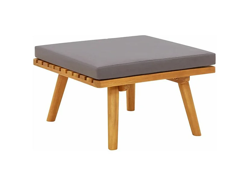 Salon de jardin 11 pcs avec coussins Bois d'acacia solide