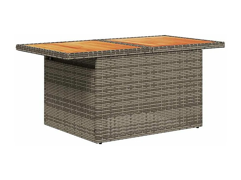 Salon de jardin 6 pcs avec coussins gris résine tressée