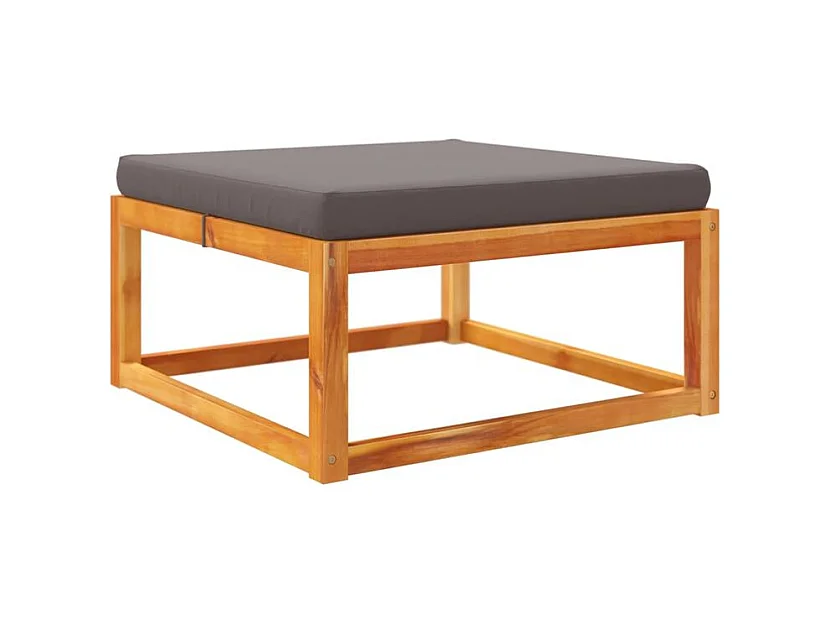 Salon de jardin avec coussins 3 pcs bois massif d'acacia