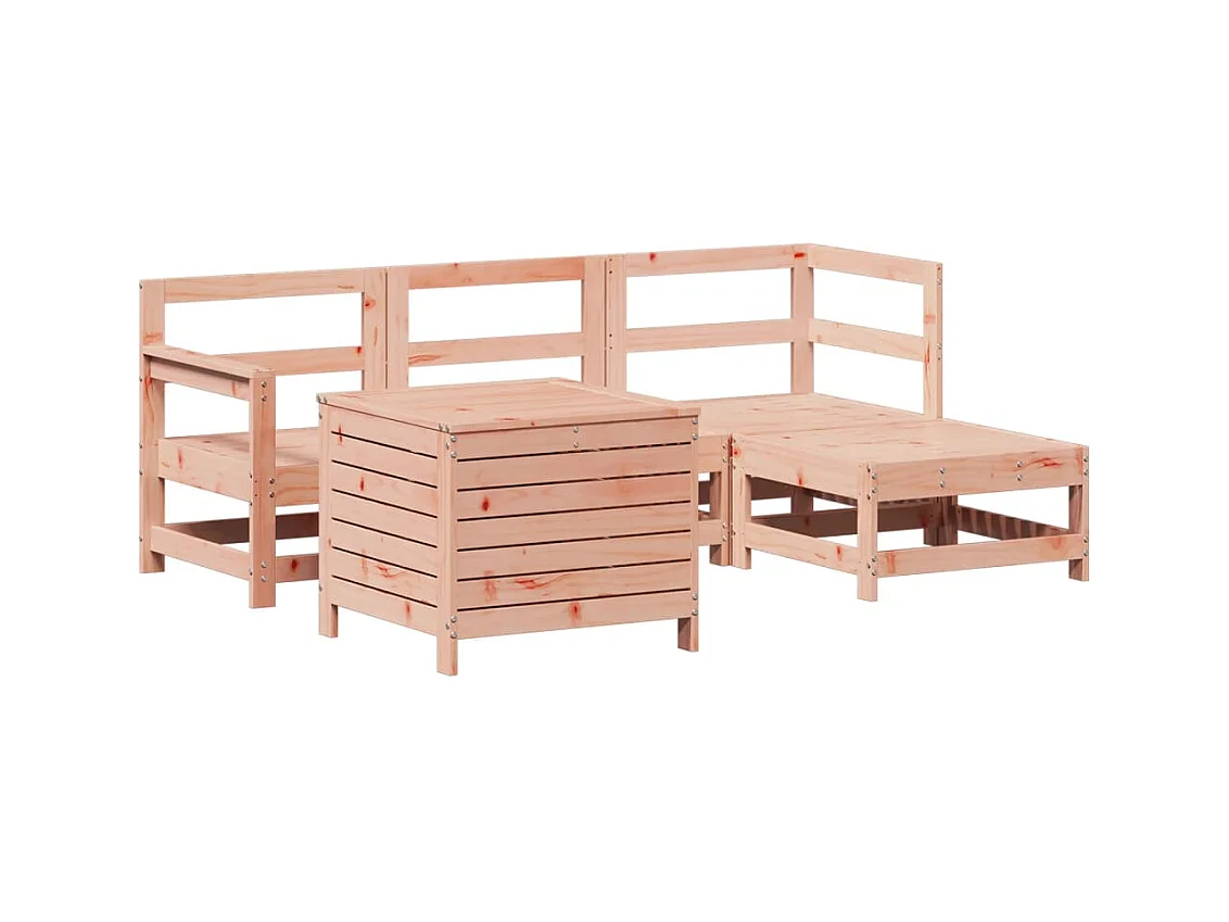 Salon de jardin 5 pcs bois massif sapin de douglas