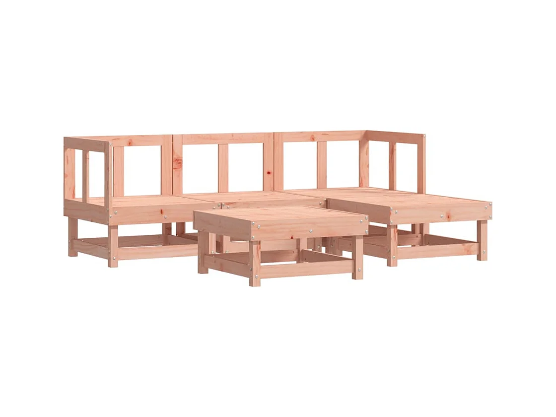 Salon de jardin 5 pcs bois massif douglas