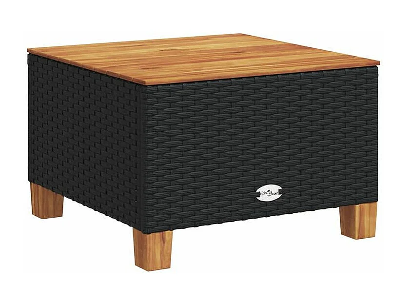 Salon de jardin 8 pcs avec coussins noir résine tressée