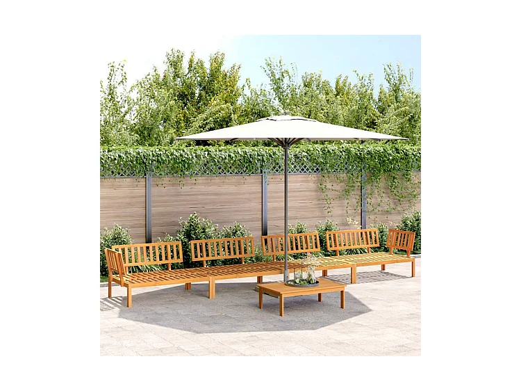 Salon palette de jardin 5 pcs bois d'acacia massif