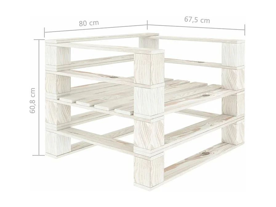 Canapé palette de jardin avec coussins crème Bois