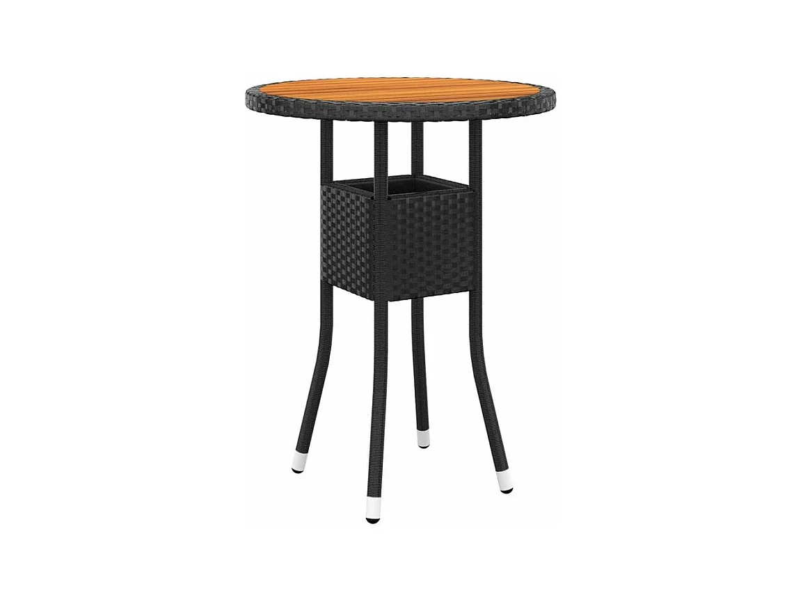 Salon de jardin 5 pcs Résine tressée Noir