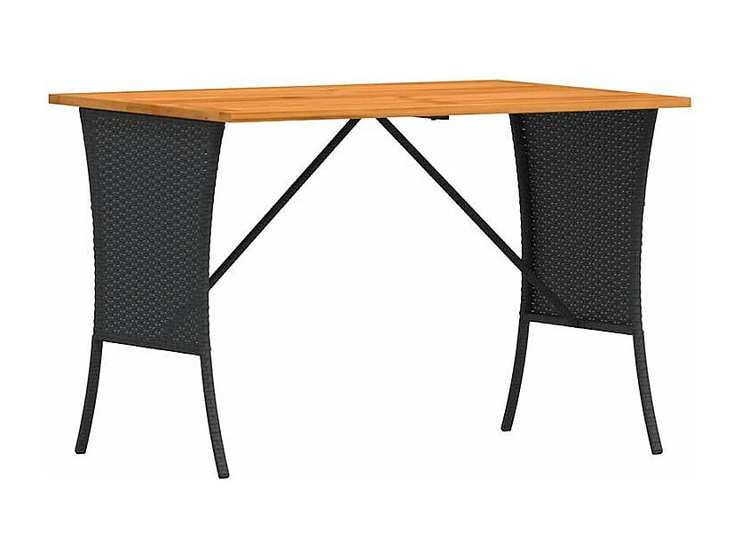 Salon de jardin 3 pcs avec coussins noir résine tressée