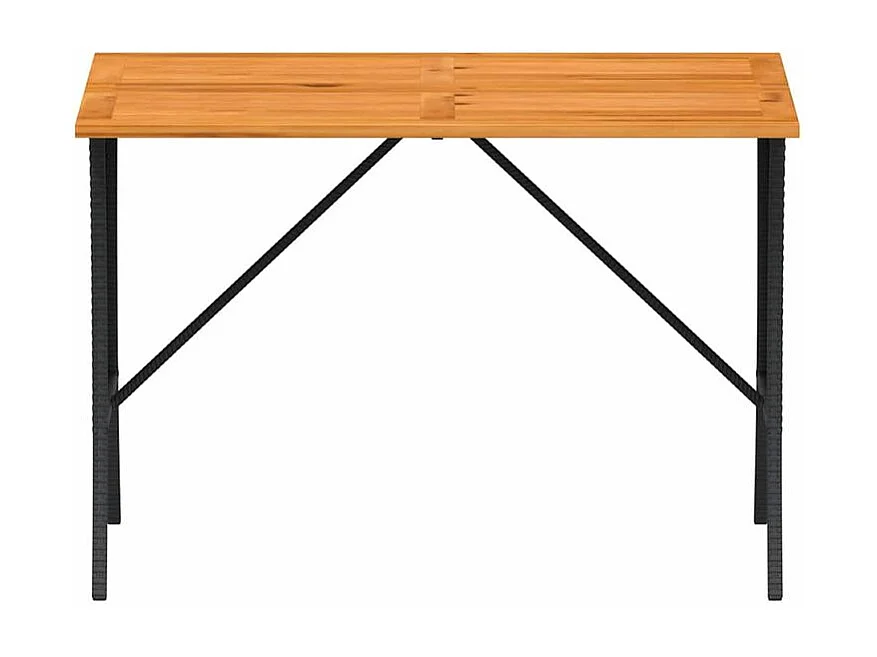 Salon de jardin 3 pcs avec coussins noir résine tressée