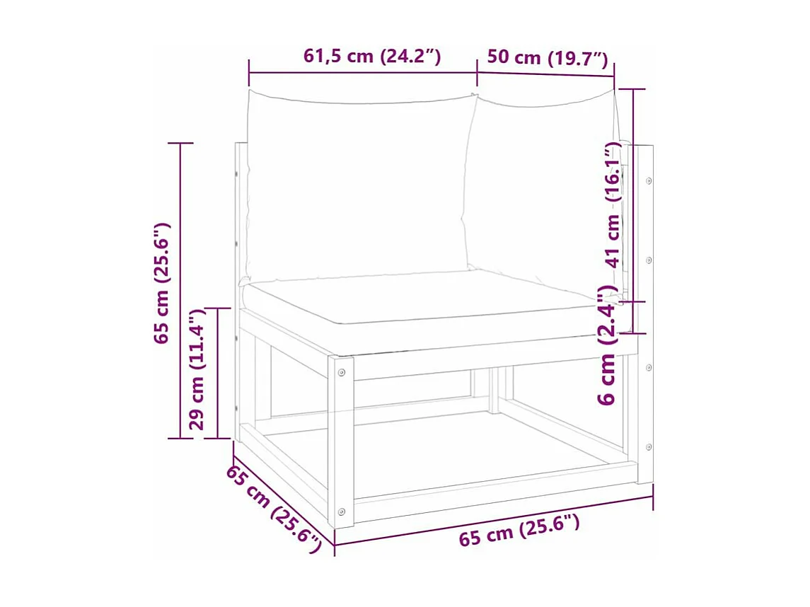 Canapé d'angle de jardin avec coussins bois massif d'acacia
