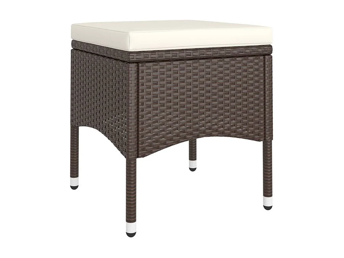 Mobilier de salle à manger de jardin 5pcs Résine tressée Marron