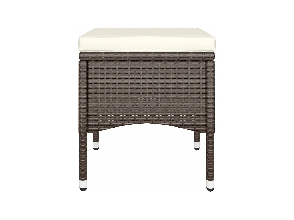 Mobilier de salle à manger de jardin 5pcs Résine tressée Marron