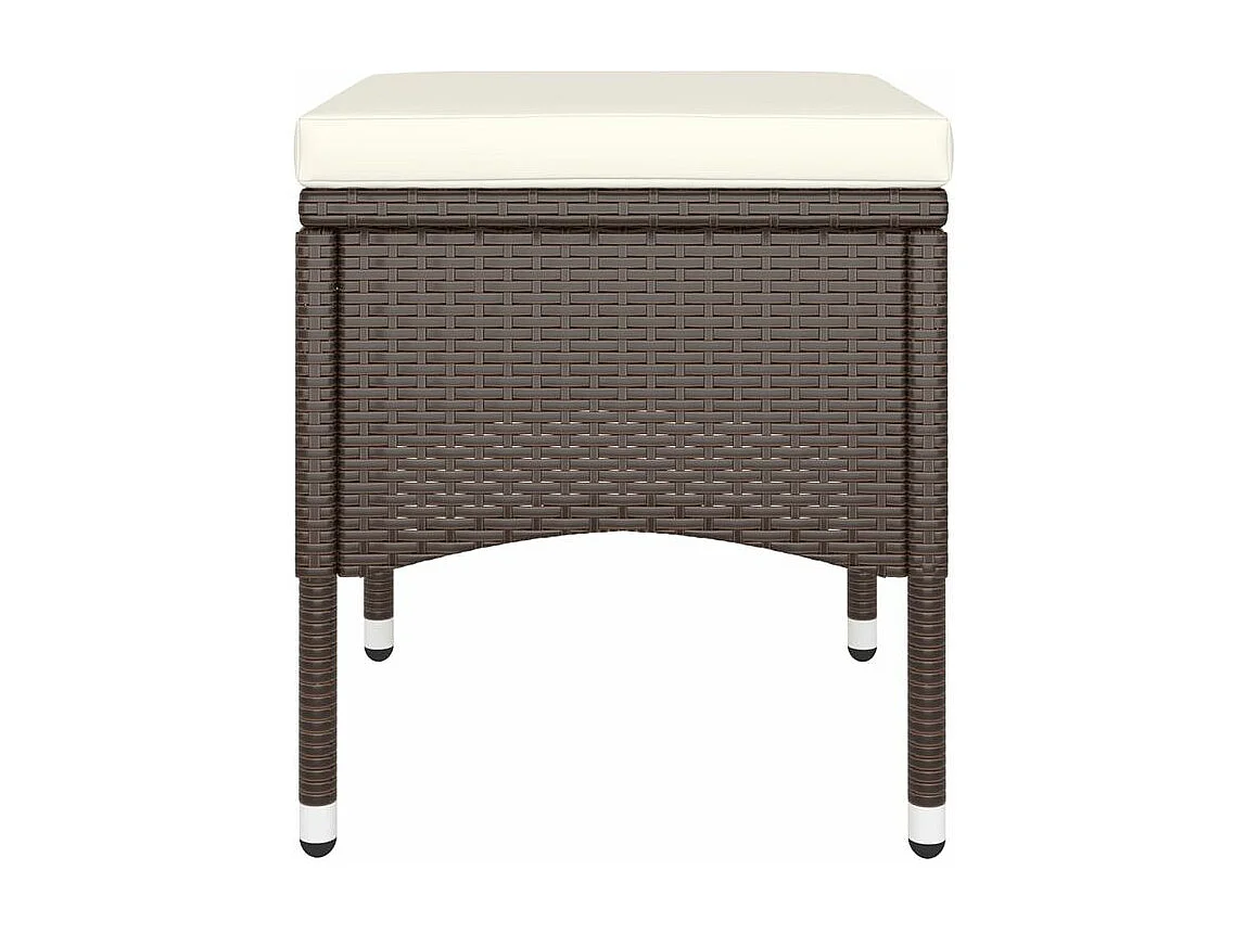 Mobilier de salle à manger de jardin 5pcs Résine tressée Marron