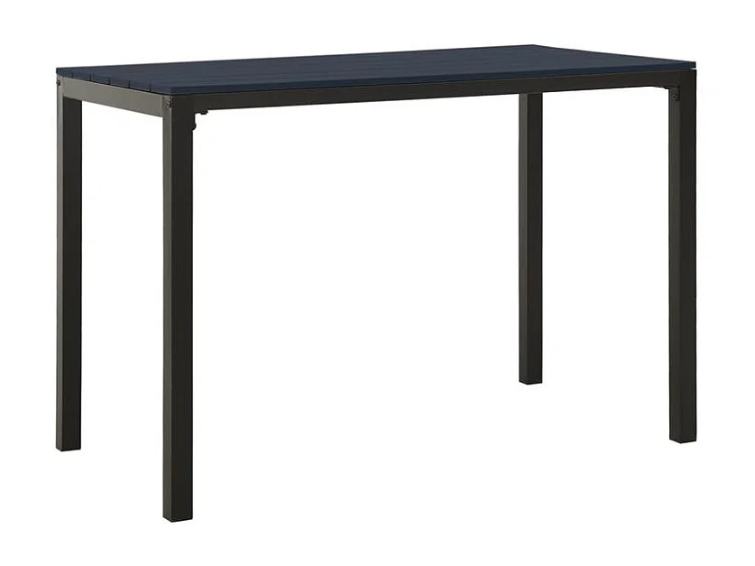 Ensemble à manger de jardin 3 pcs acier et WPC noir