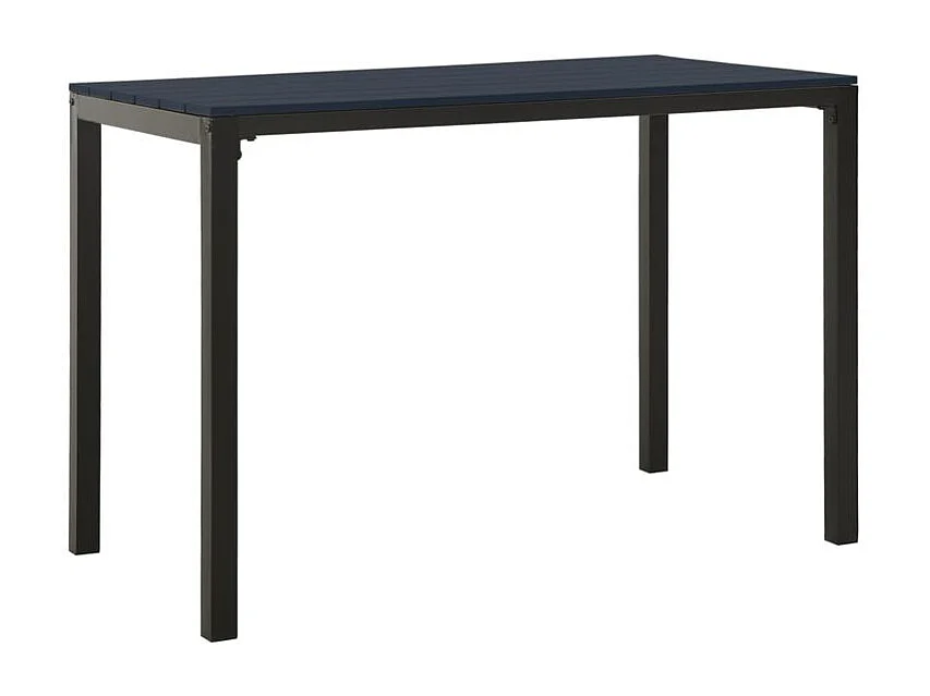 Ensemble à manger de jardin 3 pcs acier et WPC noir