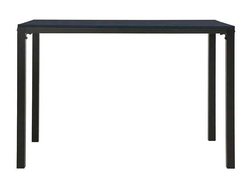 Ensemble à manger de jardin 3 pcs acier et WPC noir