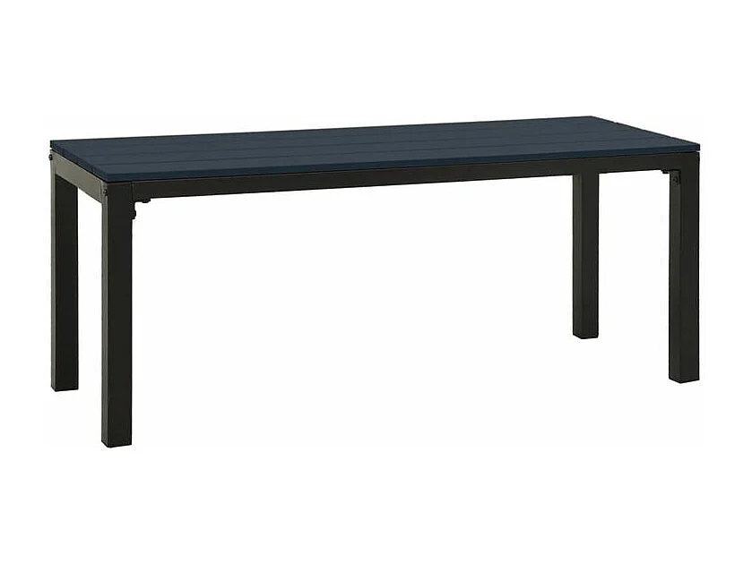 Ensemble à manger de jardin 3 pcs acier et WPC noir