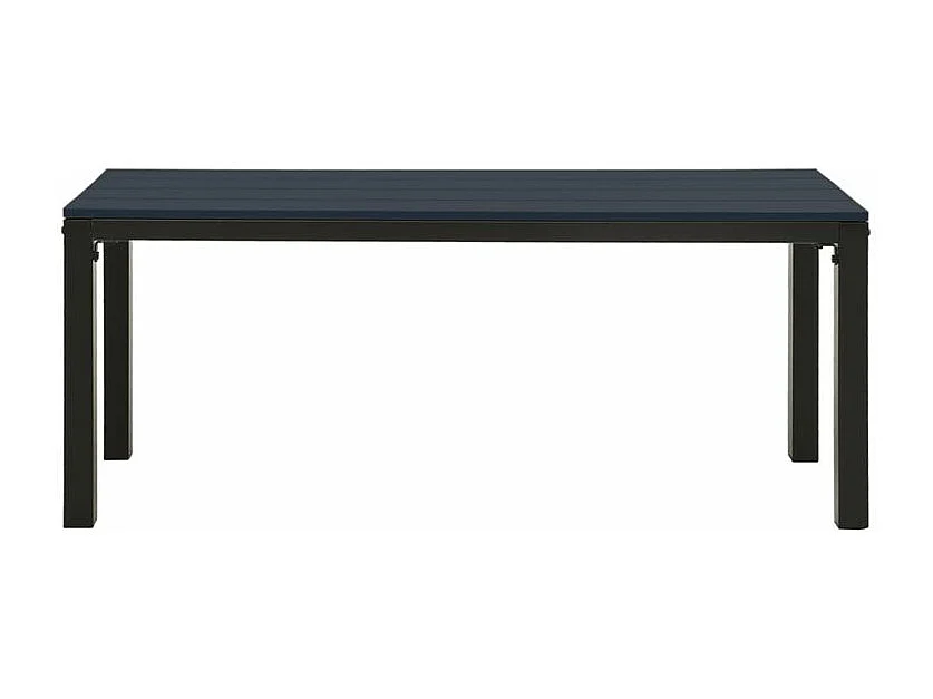 Ensemble à manger de jardin 3 pcs acier et WPC noir