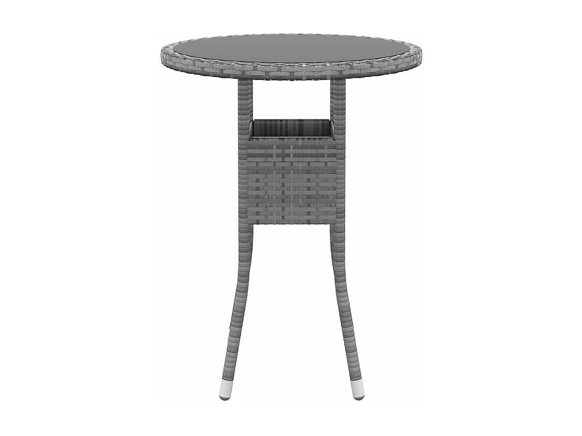 Salon de jardin 5 pcs Résine tressée Gris